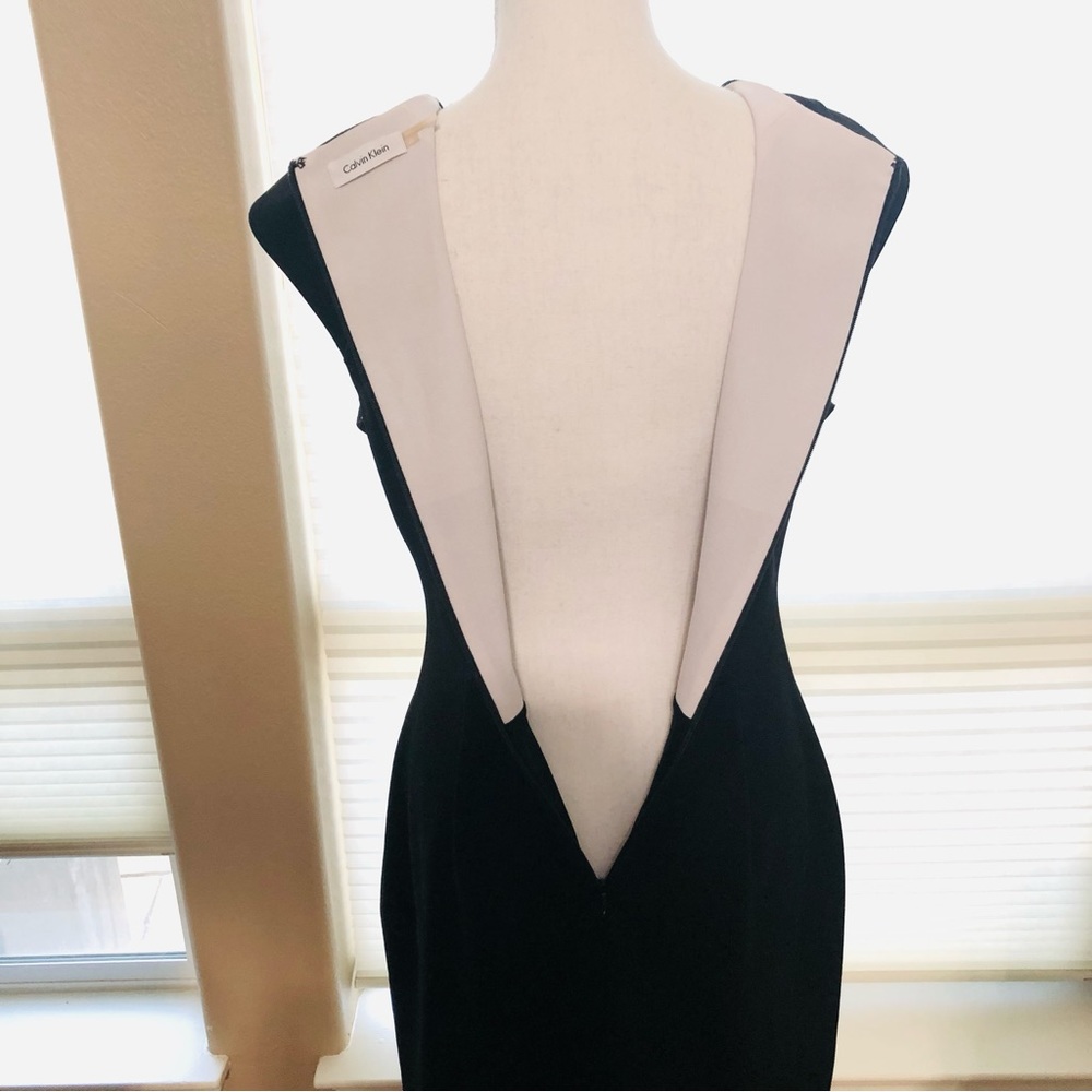Calvin Klein Fitted Cocktail Dress Fully Lined Worn Twice Size 6 - Picture 4 of 9